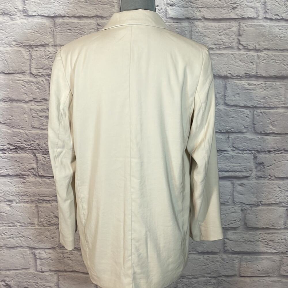 H&M oversized fit beige retro blazer jacket - Picture 3 of 10